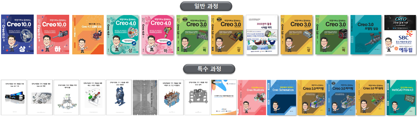 재영아빠와 함께하는 Creo 시리즈 책 표지들